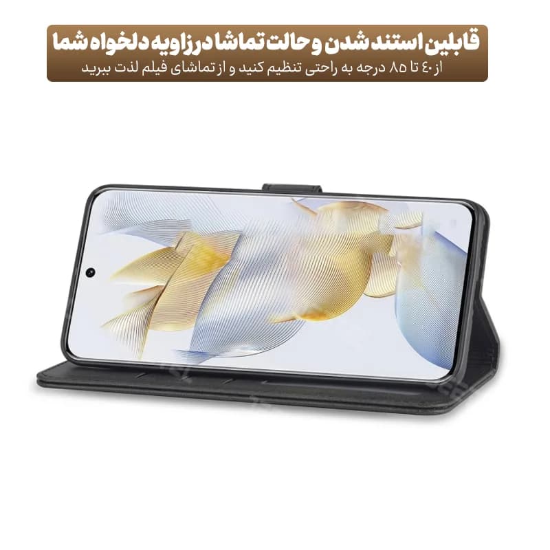 کیف چرمی Honor 90 مدل لپ تاپی جاکارتی دار (محافظ لنزدار) — تصویر ۷