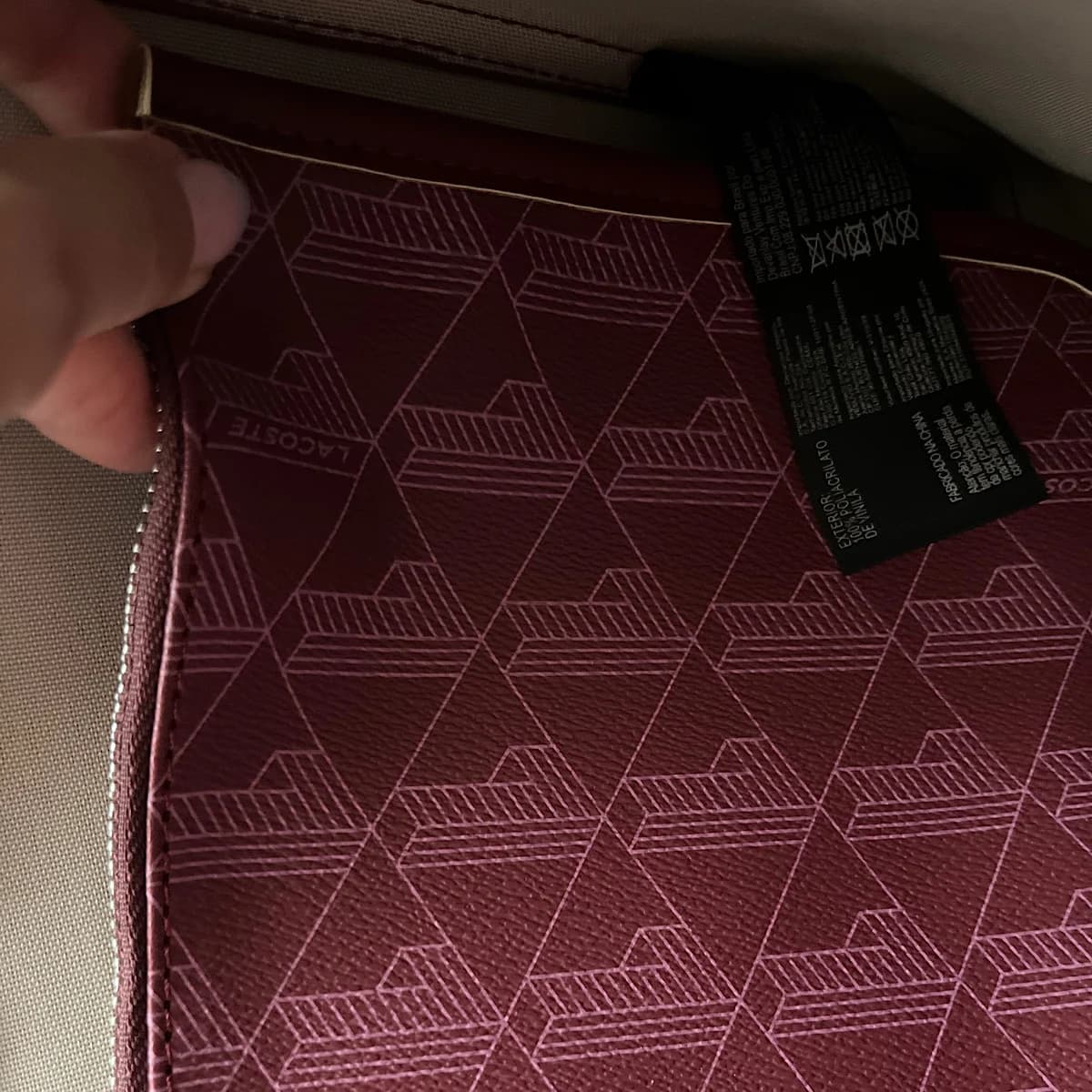 کیف لاگوست توت بگ Lacost Zely grained Winetasting Tote Bag — تصویر ۲