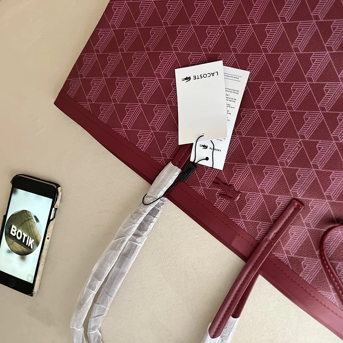 کیف لاگوست توت بگ Lacost Zely grained Winetasting Tote Bag — تصویر ۵