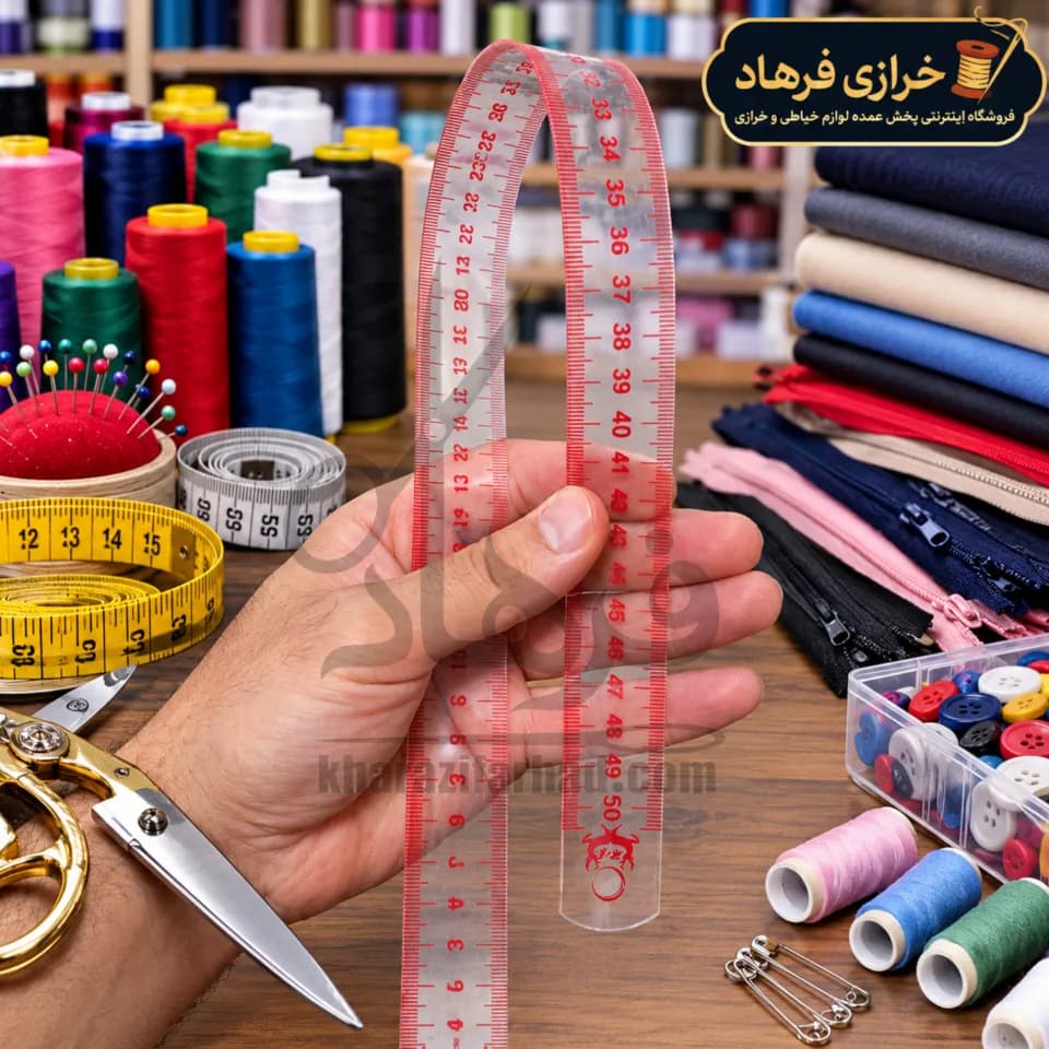 خط کش 50 سانت ژله ای بسته 12 عددی عمده — تصویر ۲