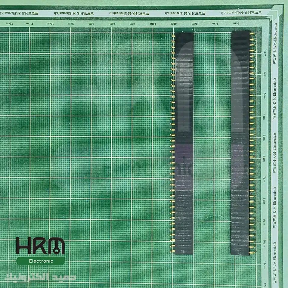 پین‌هدر مادگی 40*1 رایت انگل (2.54mm)
