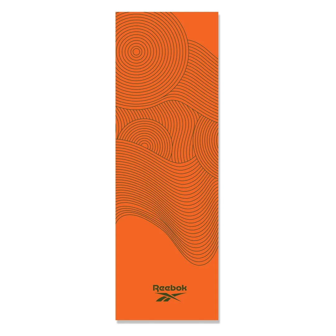 مت ورزشی مخمل ترک طرح دوایر نارنجی کد MAT-47 — تصویر ۲