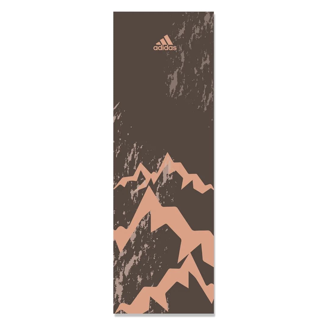 مت ورزشی مخمل ترک طرح کوهستان قهوه ای کد MAT-36 — تصویر ۲
