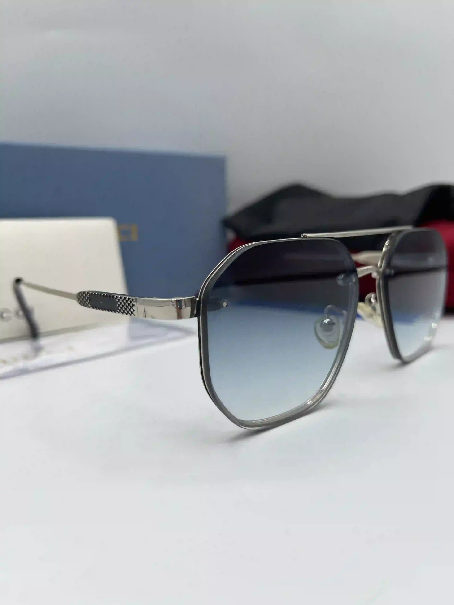 عینک آفتابی گوچی (Gucci) دابل بریج ریم‌لس با لنز گرادیانت — تصویر ۴