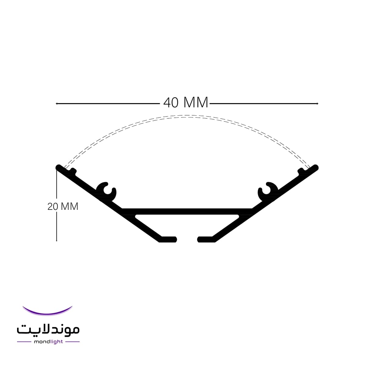 لاین نوری کنجی ML40 | عرض ۴ سانتیمتر | دو لاین | کنجی — تصویر ۲