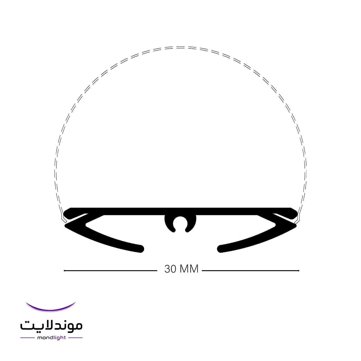 لاین نوری آویز کد ML43 | آویز لوله‌ای دو لاین — تصویر ۲