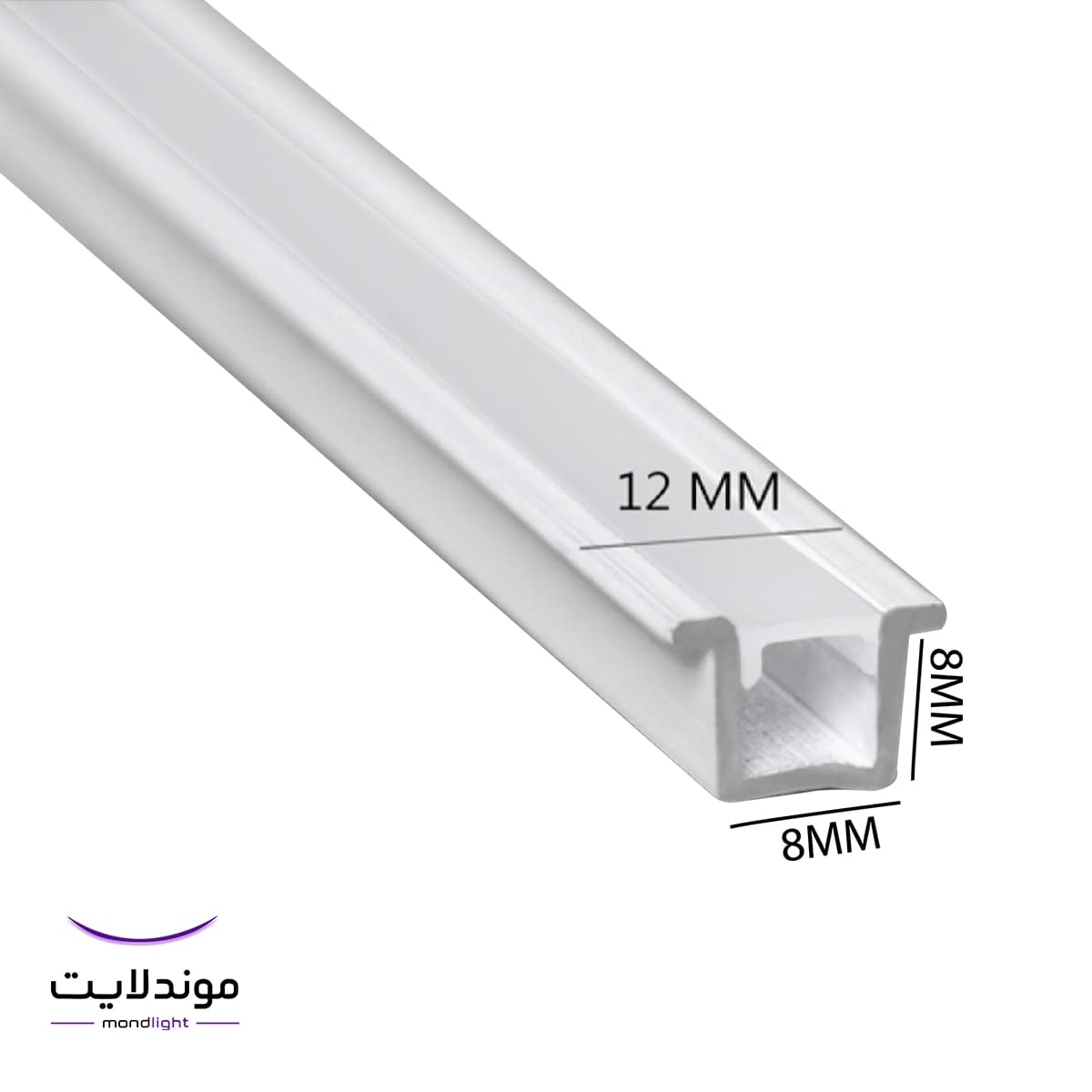 لاین نوری توکار کد ML42 | برش ۸ میلی‌متر | تک‌لاین
