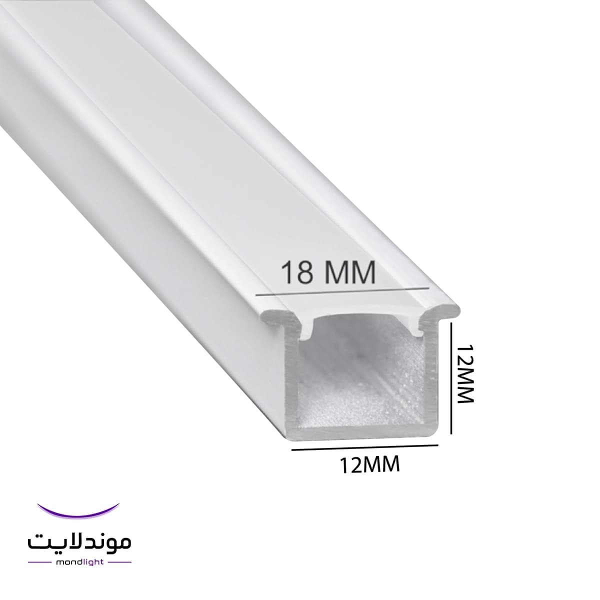لاین نوری کناف توکار کد ML39 | برش ۱۲ میلی‌متر | تک‌لاین