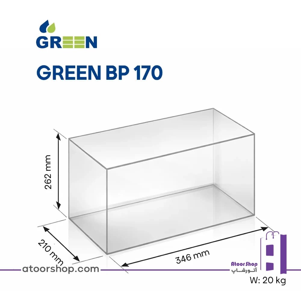 پمپ آب 1/5 اسب خانگی گرین | مدل GREEN BP170 — تصویر ۲