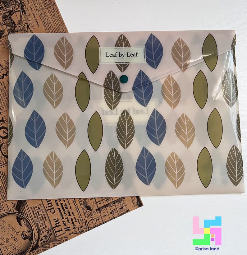 پاکت دکمه دار طرح دار طرح برگ
