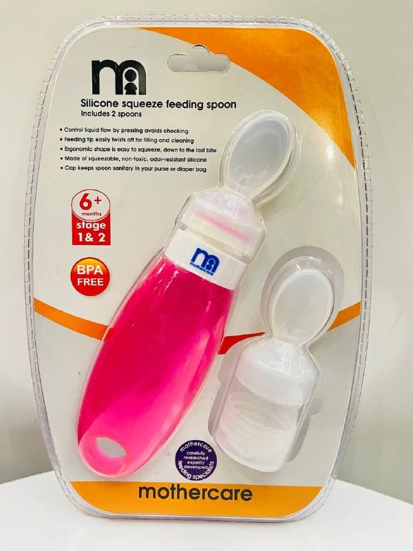 سرلاک خوری نوزادی مادرکر سیلیکونی رنگ صورتی mothercare