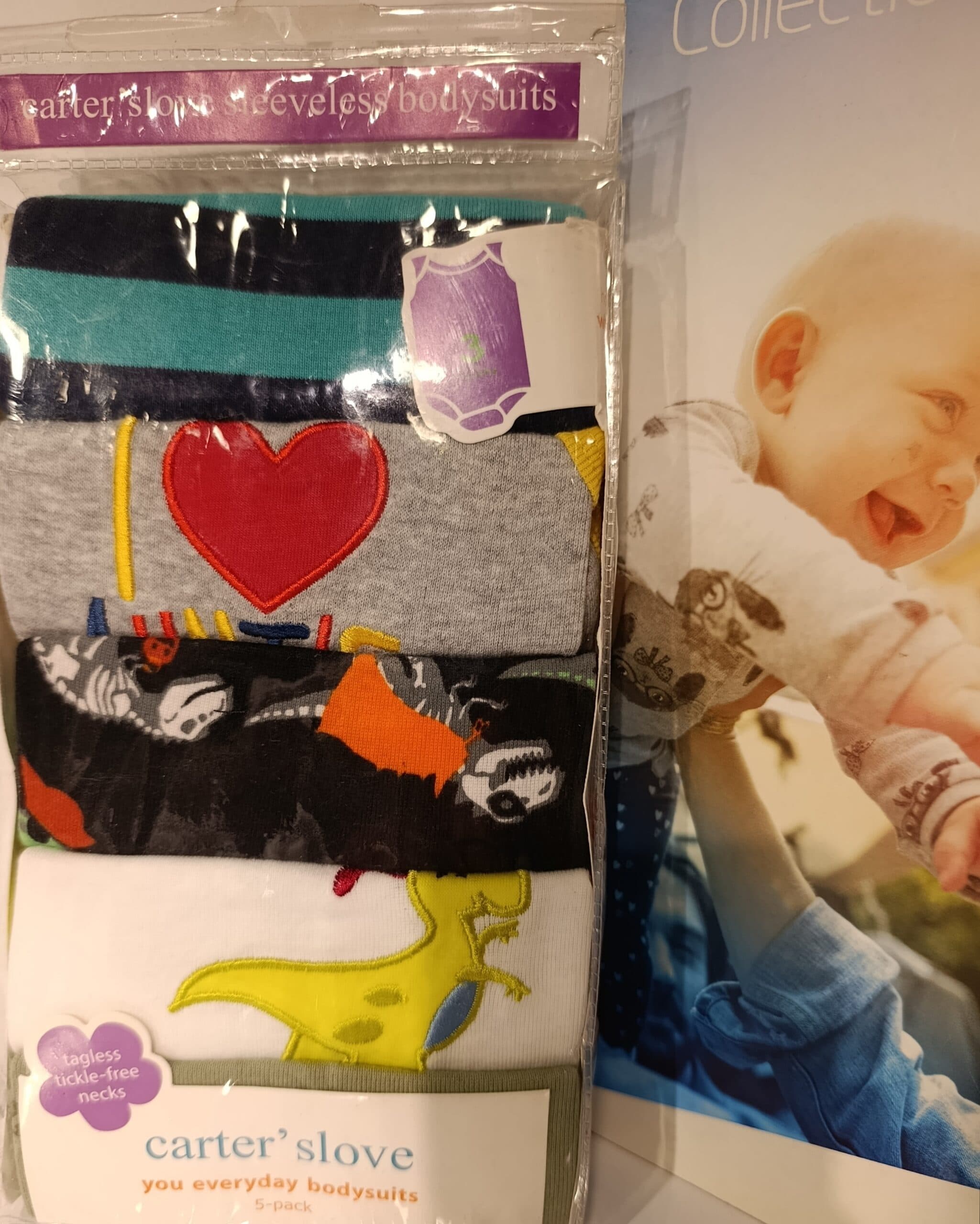 بادی رکابی نوزادی 5 عددی کارترز لاو اصل 3 ماهه carters LOVE