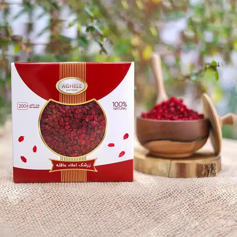 زرشک اناری 200 گرم با بسته بندی پاکتی — تصویر ۲