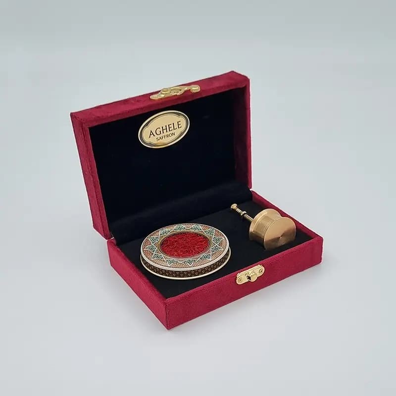 پک زعفران کادویی سوپرنگین 1 گرمی به همراه هاون (کد 180)