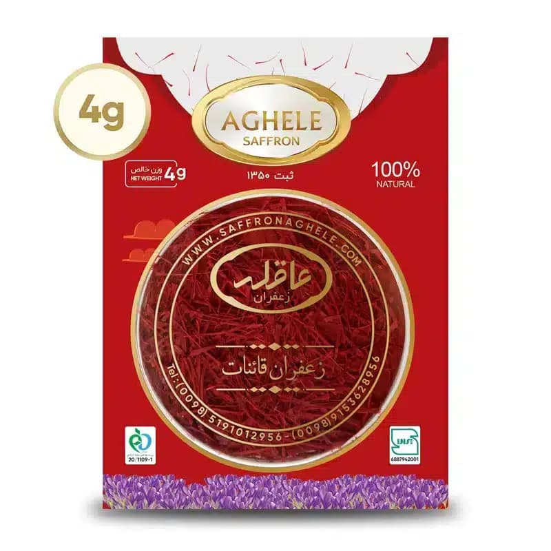 زعفران نگین 4 گرمی در بسته بندی طلقی