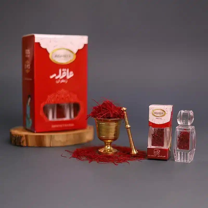 زعفران نگین 0.5 گرمی در بسته بندی آذین — تصویر ۲