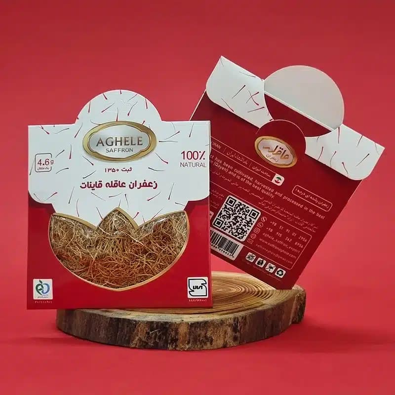 ریشه زعفران یک مثقالی در بسته بندی پاکتی — تصویر ۳