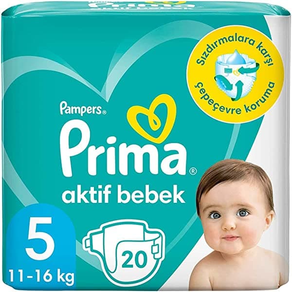 پوشک پمپرز پریما سایز 5 بسته 20 عدد