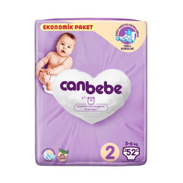 پوشک جان به به(Canbebe) سایز 2 بسته 52 عددی