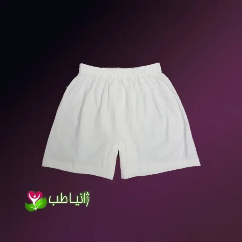 پک 4 عددی شورت پادار مردانه نخی سایز M کرم روشن ژانیاطب — تصویر ۳