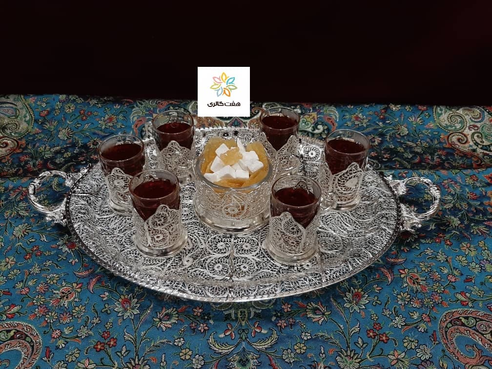 سینی بیضی ملیله کد 10789 — تصویر ۲