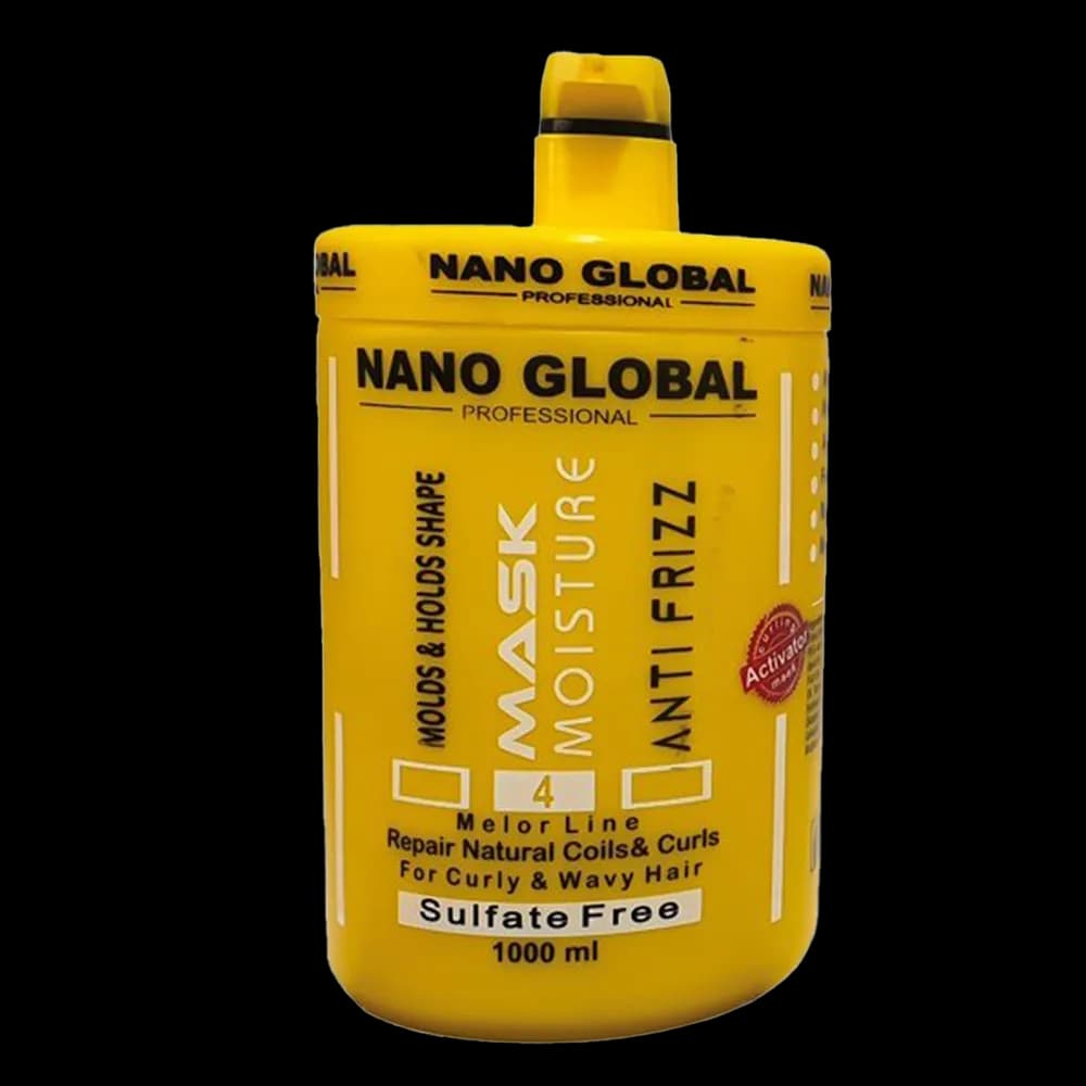 ماسک موی فر نانوگلوبال (Nano Global) حجم ۱۰۰۰ میل – داخل حمام، مخصوص موهای فر و مجعد