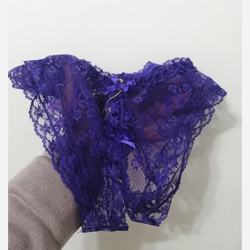 شورت فانتزی تایوانی تور فاق باز فری سایز قواره دار رنگ بنفش