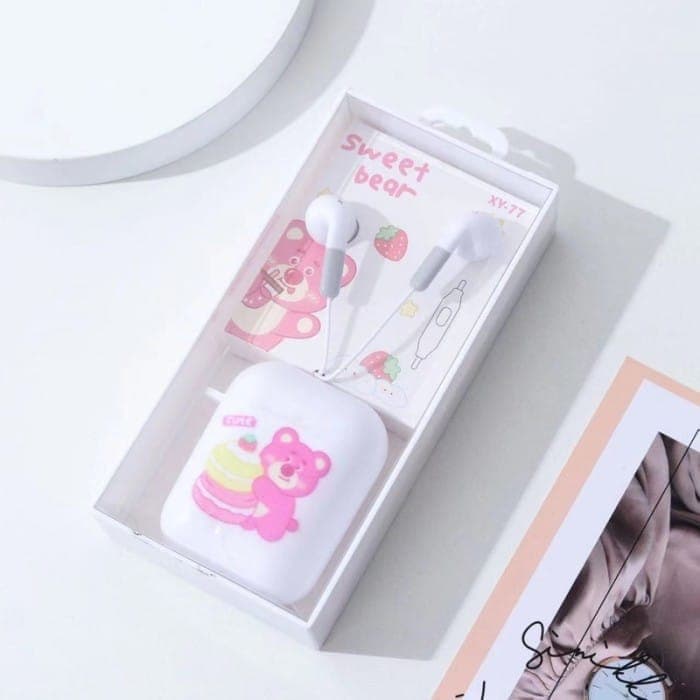 هندزفري عروسکي کيف دار خرس کیکی xy-77sweet bear
