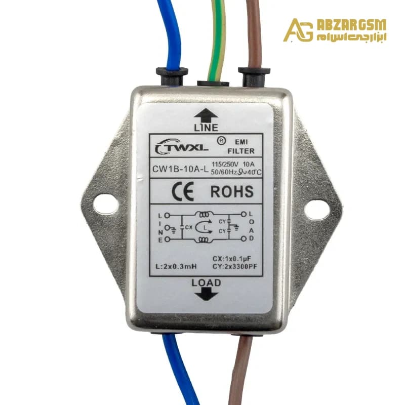 ماژول فیلتر EMI فلزی مدل CW1B-10A-L — تصویر ۲