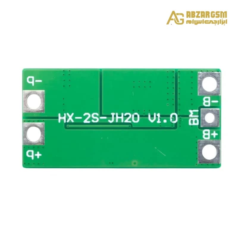 ماژول محافظ شارژ و دشارژ BMS باتری لیتیوم آهن فسفات 2 سل 10 آمپر مدل HX-2S-JH20 — تصویر ۳
