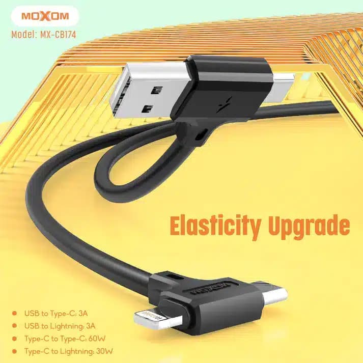 کابل شارژ چندکاره برند موکسوم مدل MX-CB174 — تصویر ۴