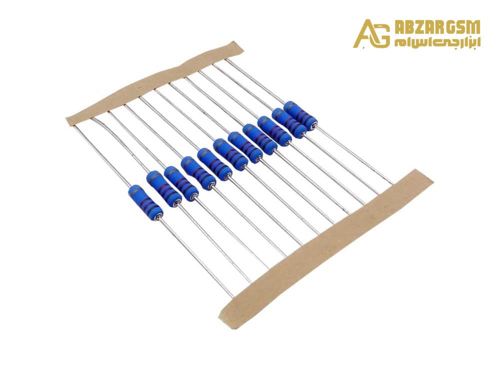 مقاومت متال اکسید 1.2K اهم 1W کره ای مارک ABCO سری MOR بسته 50 تایی