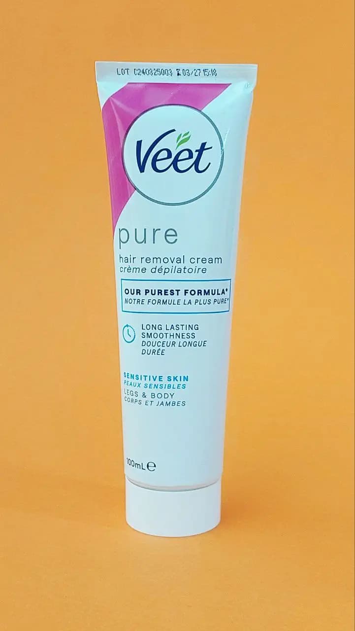 کرم موبر بدن ویت مخصوص پوست حساس 100 میل | Veet Hair Removal Cream Sensitive Skin 100ml — تصویر ۳