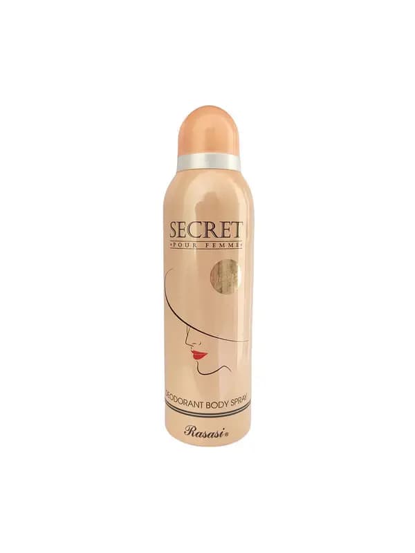 اسپری دئودورانت سکرت رصاصی 200 میل | Rasasi Secret Deodorant Body Spray 200ml