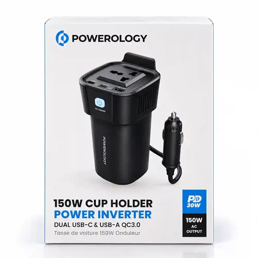 اینورتر خودرو پاورولوژی (Powerology) مدل P150INVBK توان 150 وات — تصویر ۲