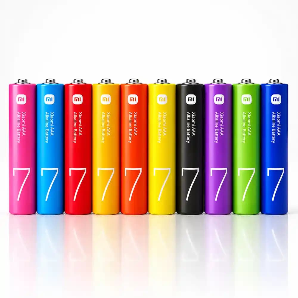 باتری نیم‌قلمی آلکالاین شیائومی (Xiaomi) Rainbow مدل ZI7 بسته ۱۰ عددی