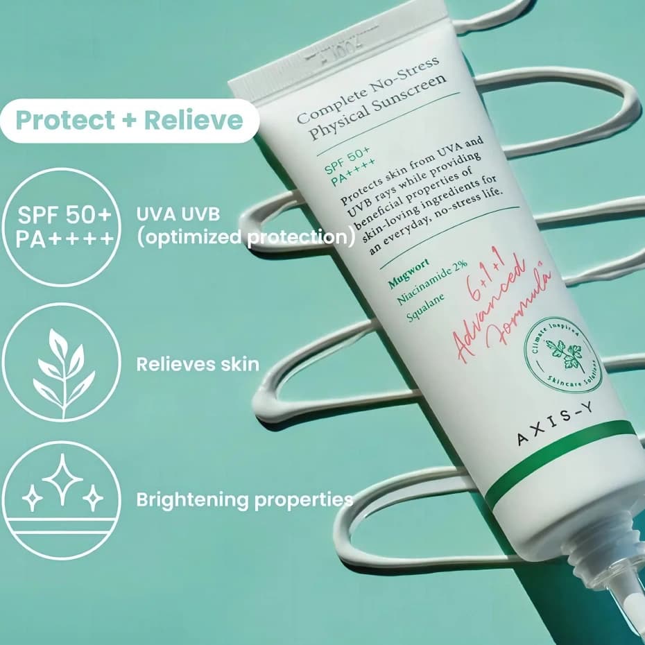 ضدآفتاب فیزیکی اکسیس وای | Axis-Y Complete No-Stress Physical Sunscreen 50 ml — تصویر ۳