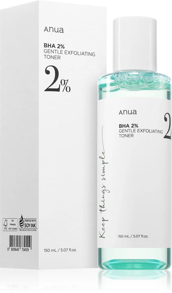 تونر لایه بردار و کنترل منافذ آنوا | Anua BHA 2% Gentle Exfoliating Toner 150 ml