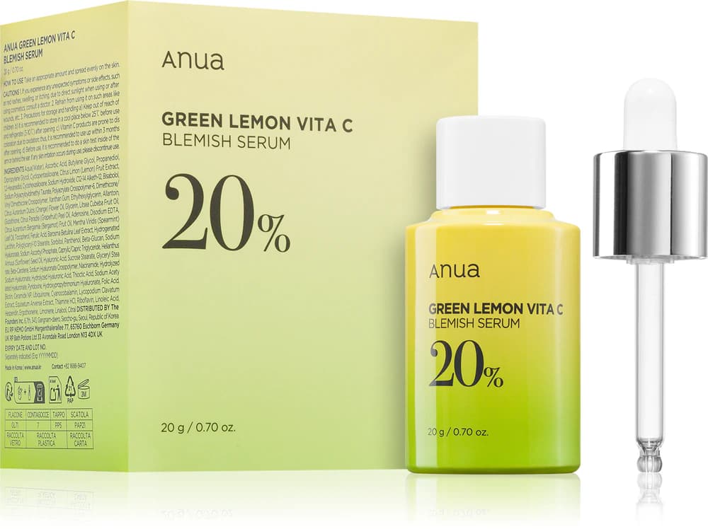 سرم ضد لک ویتامین سی لیمو سبز آنوا | Anua Green Lemon Vita C Blemish Serum