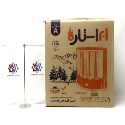 بخاری برقی ابر استاره بدون فن 1500 وات مدل Toyoset — تصویر ۳