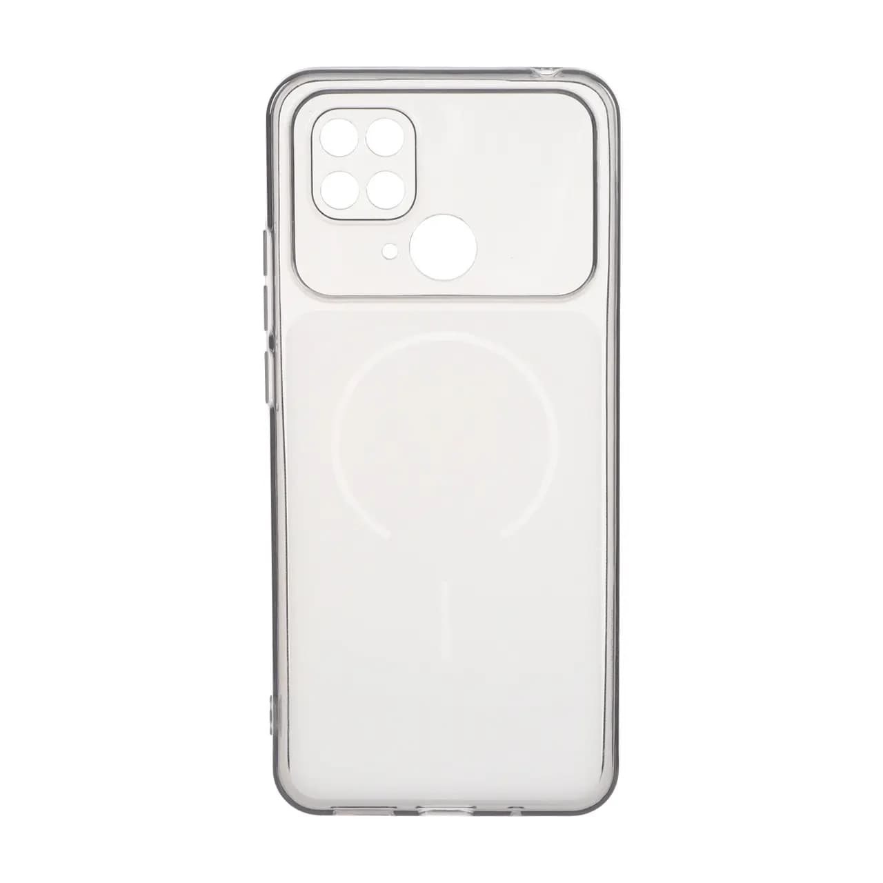 قاب ژله ای شفاف مستطیلی طرح مگ سیف محافظ لنزدار Xiaomi Redmi 10C / Redmi 10 Power / Poco C40 – مشکی — تصویر ۲