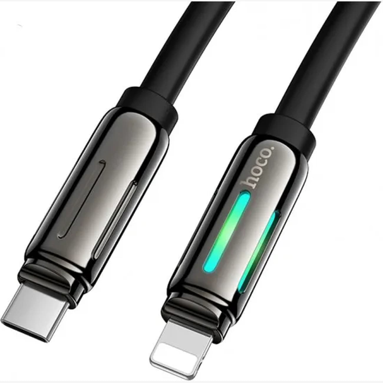 کابل تایپ سی به لایتنینگ هوکو مدل U136 توان 27 وات 1.2 متر با نور RGB — تصویر ۵