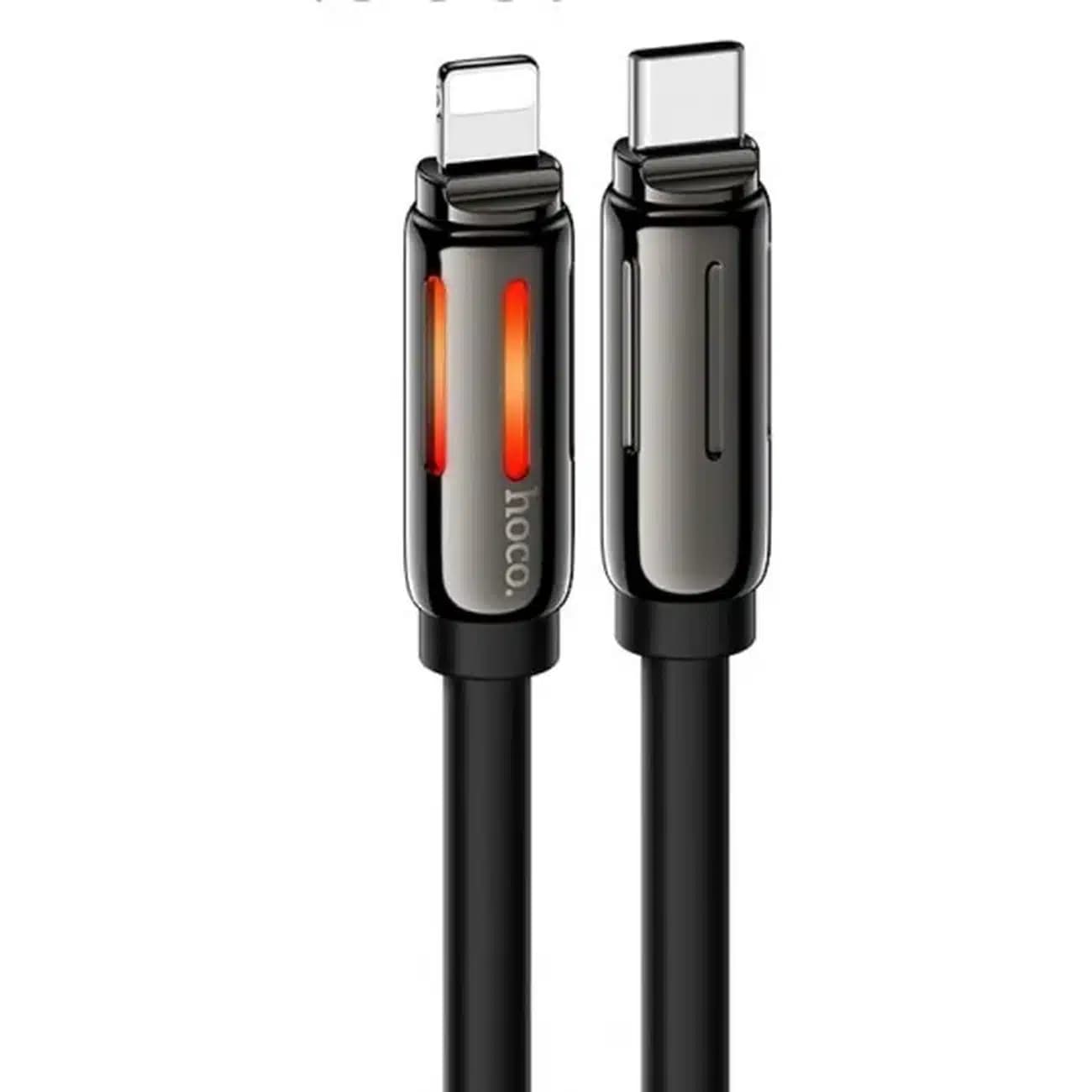 کابل تایپ سی به لایتنینگ هوکو مدل U136 توان 27 وات 1.2 متر با نور RGB — تصویر ۹