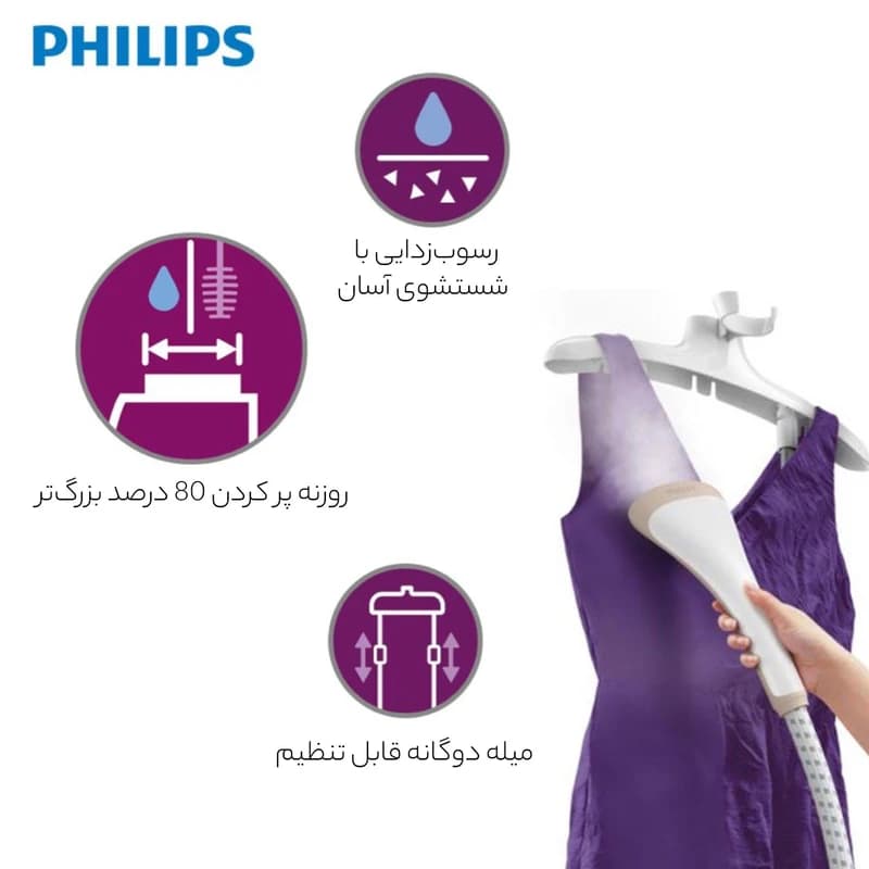 اتو بخارگر ایستاده فیلیپس مدل Philips GC558 — تصویر ۵