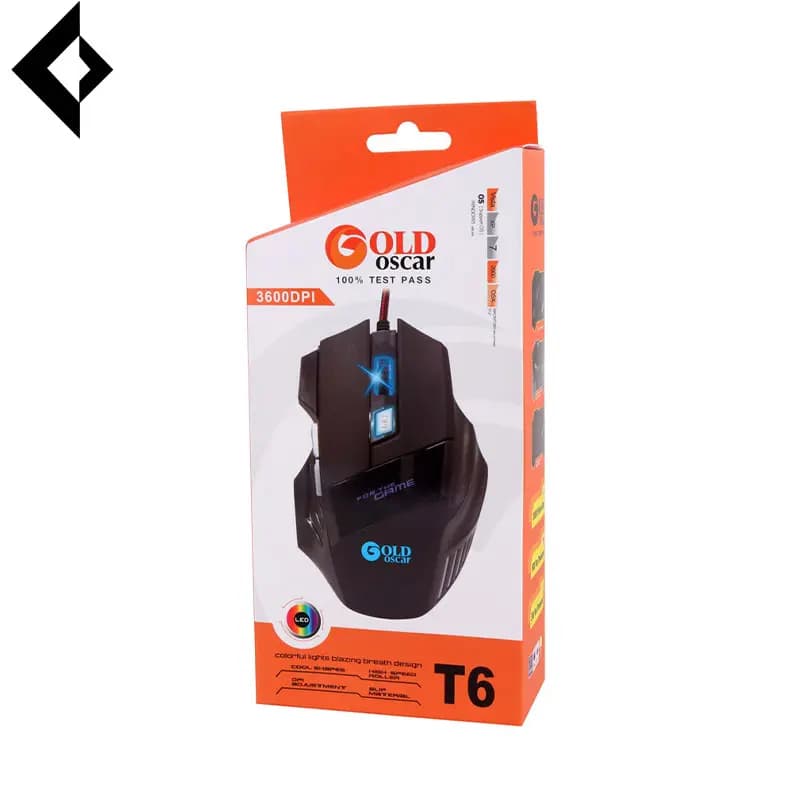 ماوس سیم دار گیمینگ گلد اسکار مدل T06 — تصویر ۲