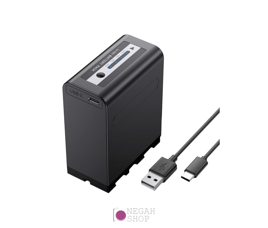 باتری قابل شارژ DBK Extra Power F970 TC 6000mAh با کابل شارژ