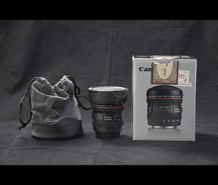 لنز Canon Fish Eye 8-15mm EF F4 L USM با کارتن دست دوم