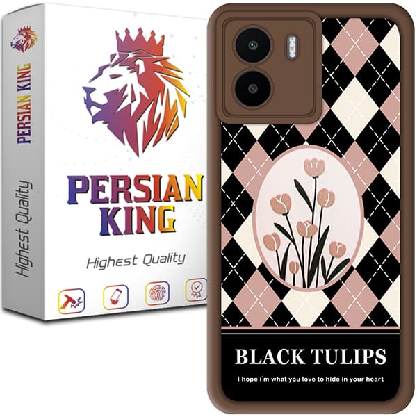 کاور پرشین کینگ مدل TULIPS مناسب گوشی شیائومی Redmi 13C / Poco C65