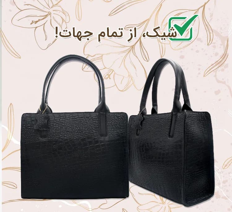 کیف چرم طبیعی زنانه مدل fateh 129 — تصویر ۷