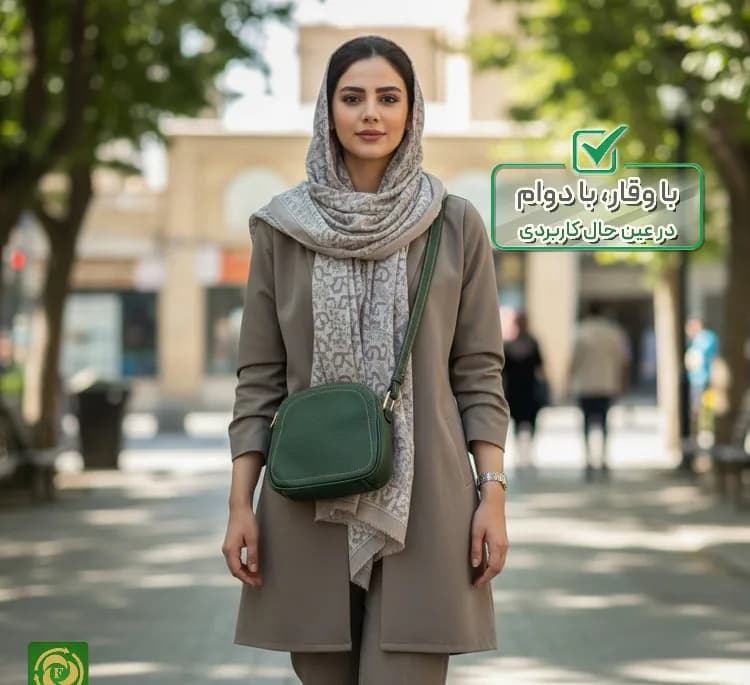 کیف رودوشی زنانه مدل FATEH148F طرح فلوتر — تصویر ۷